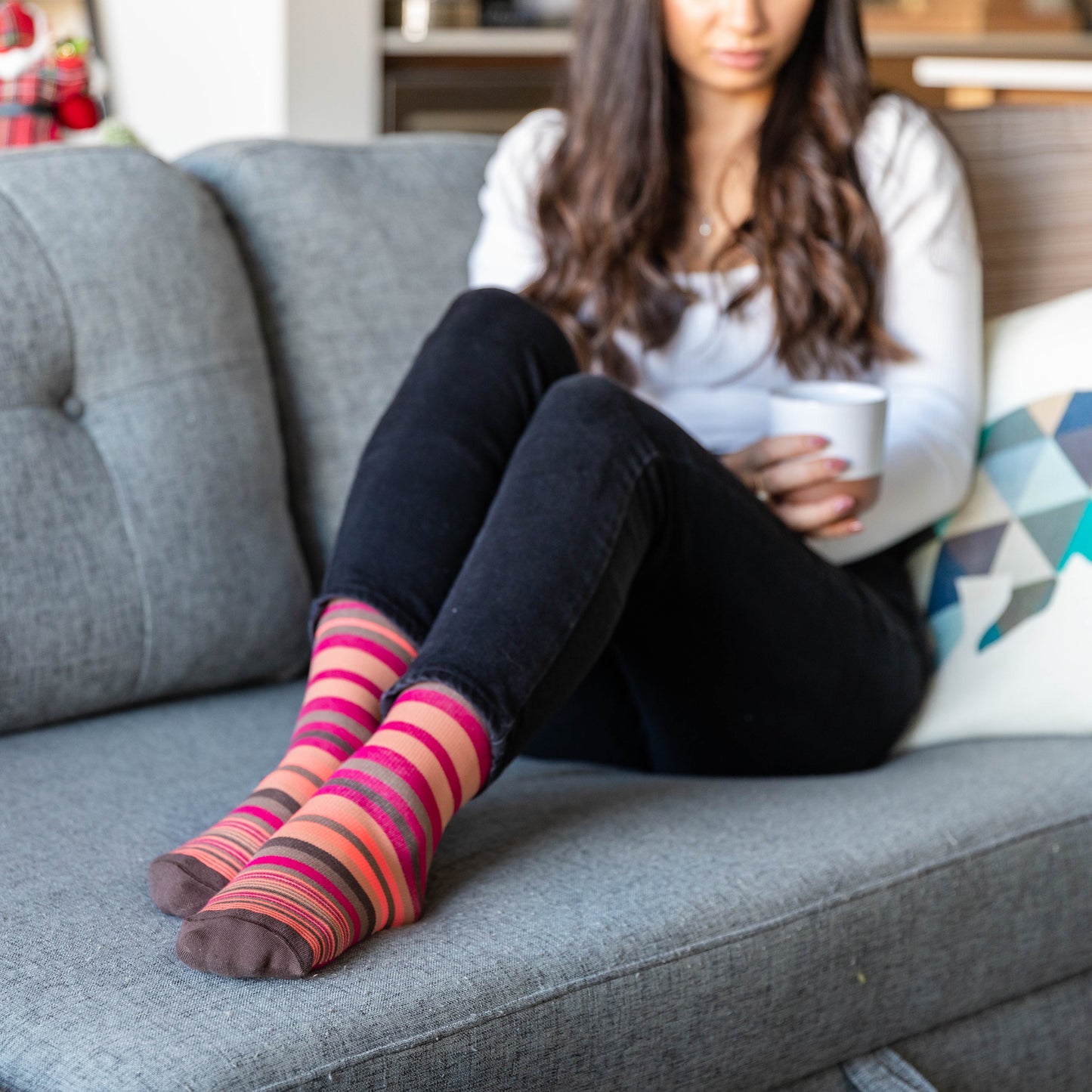 Stripe Cotton Pink - Medical Compression Socks