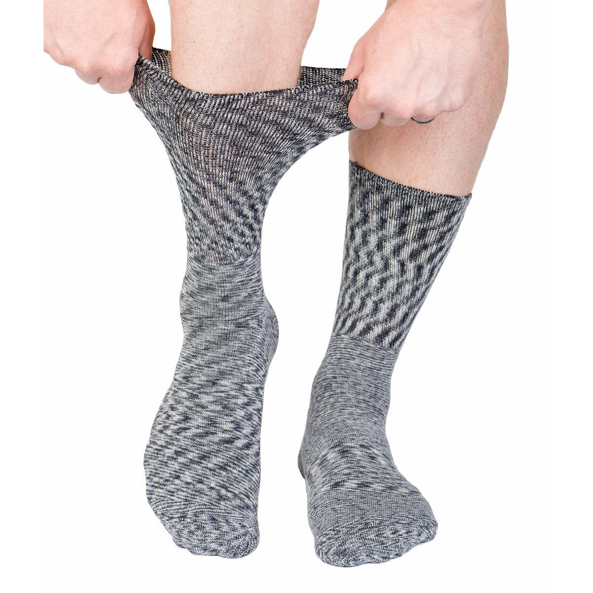 Diabetic Socks for Men, Diabetic Socks For Women, Neuropathy, Non Binding, Seamless - Cosmic Grey