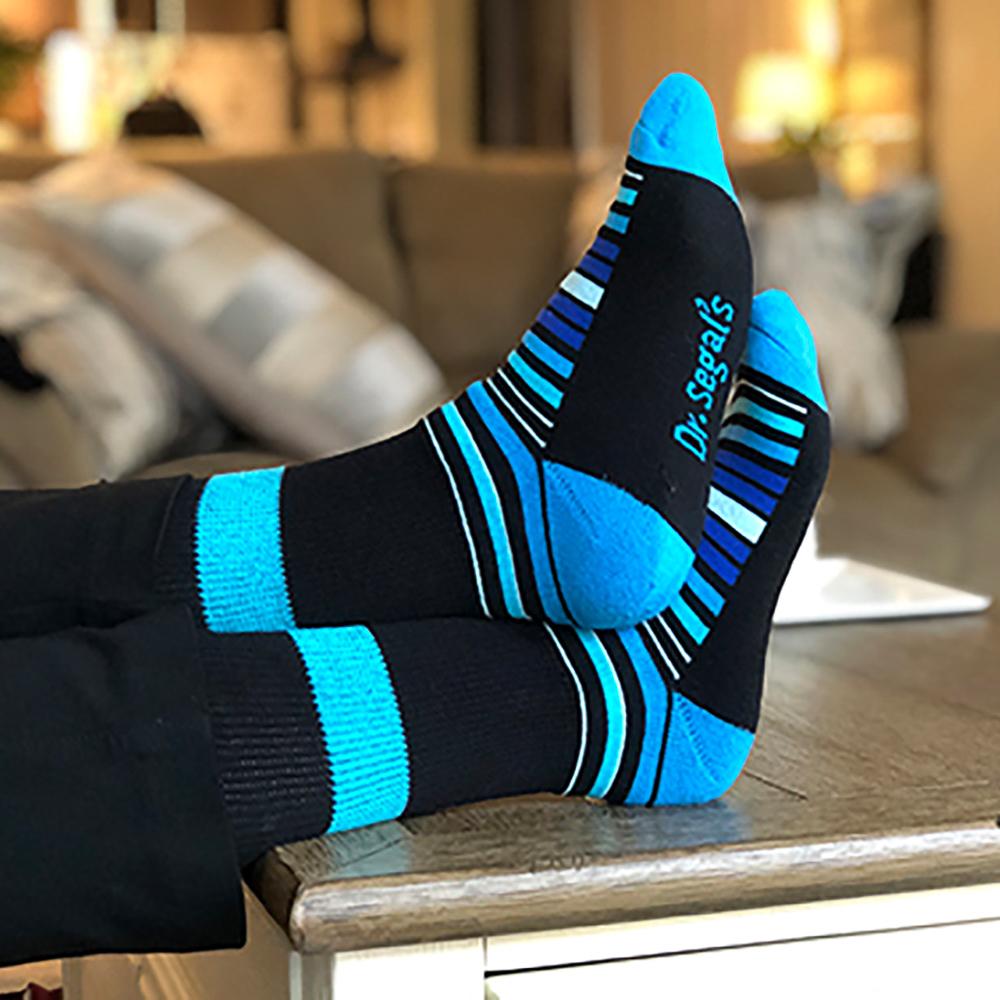 Diabetic Socks - Blue Stripes