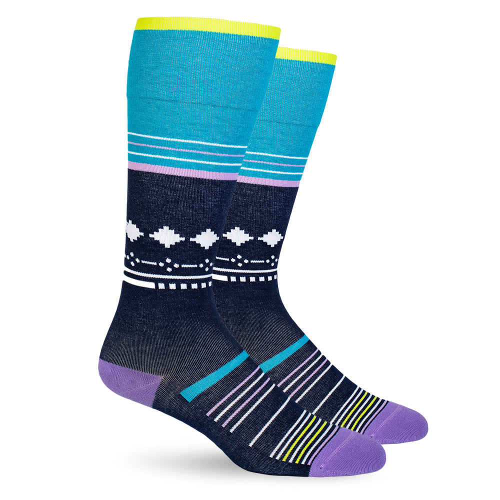 Blue Stars Cotton Compression Socks